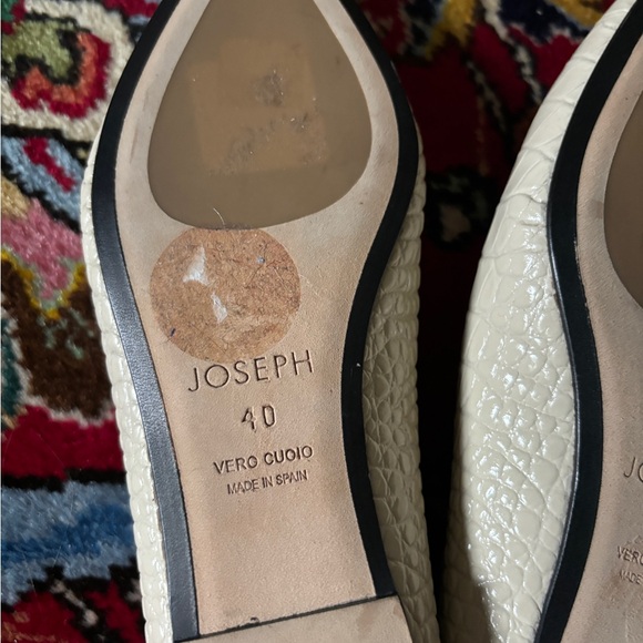 Beige Two-Tone Joseph Pointed-Toe Flats - Picture 4 of 4
